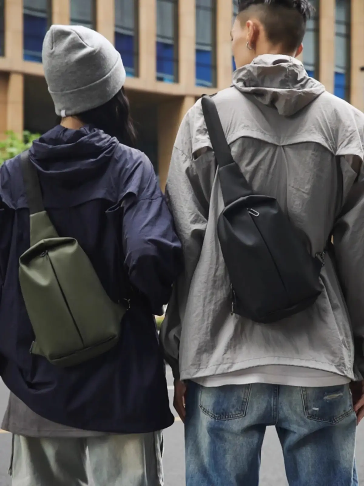 Waterproof Men's Black Satchel Crossbody Bag