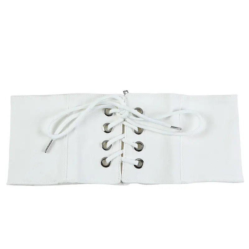 Vintage Stretch Waist Seal Belt Black White Zipper - Image 5