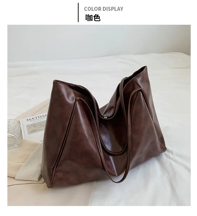 Women's Black Leather Shoulder Tote Bag Large Capacity — feature 27
