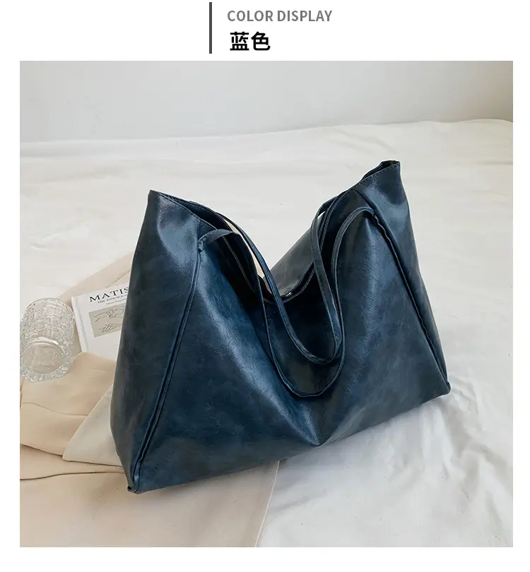 Women's Black Leather Shoulder Tote Bag Large Capacity — feature 28
