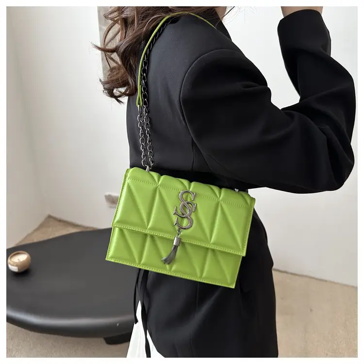White Square Shoulder Bag for Women 2024 Autumn