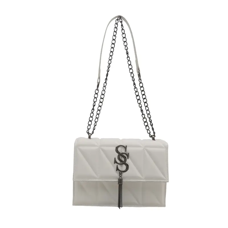 White Square Shoulder Bag for Women 2024 Autumn