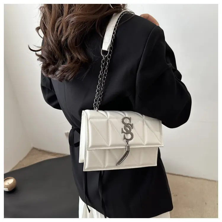White Square Shoulder Bag for Women 2024 Autumn — feature 13