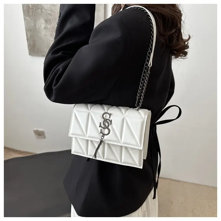 White Square Shoulder Bag for Women 2024 Autumn — feature 14