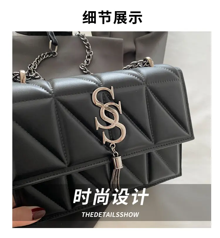 White Square Shoulder Bag for Women 2024 Autumn — feature 4