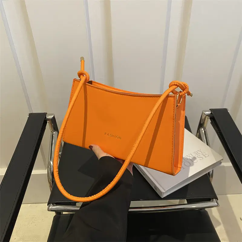 Women's Orange One-Shoulder Underarm Bag 2024 - Image 2