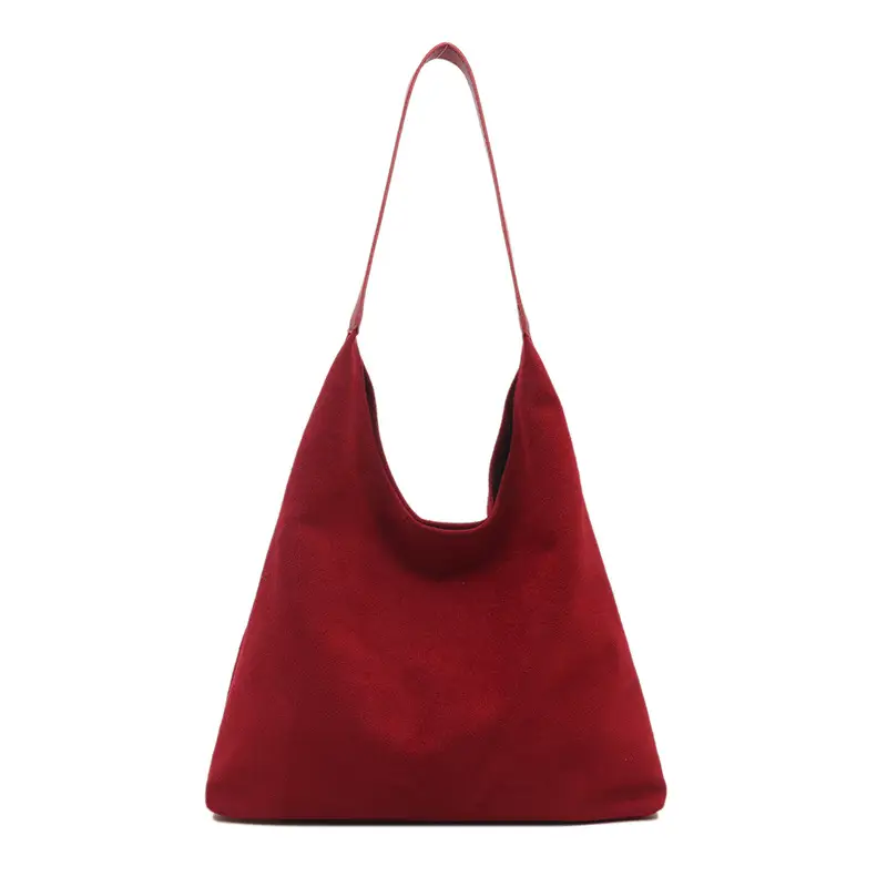 Red Suede Shoulder Bag for Women 2024 - Image 5