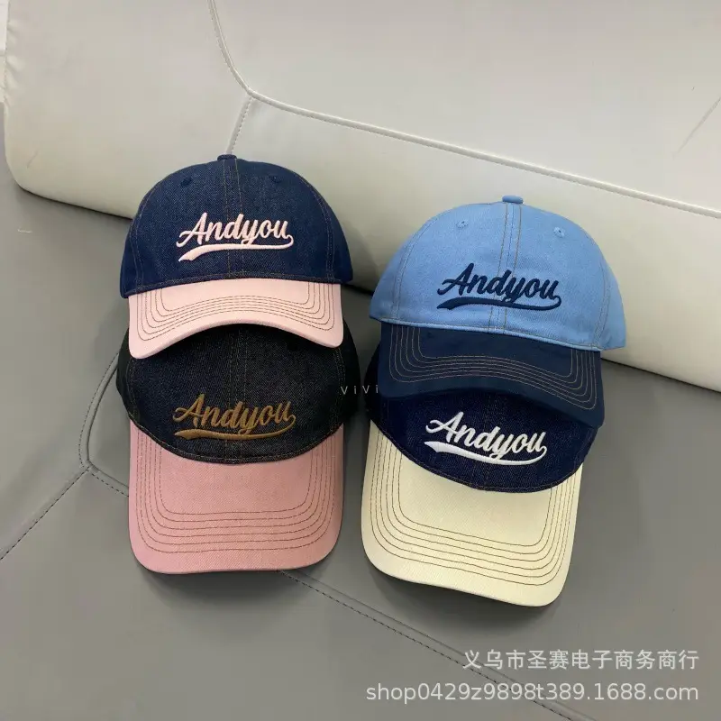 Anyoui Women Blue Baseball Cap College Style - Image 5
