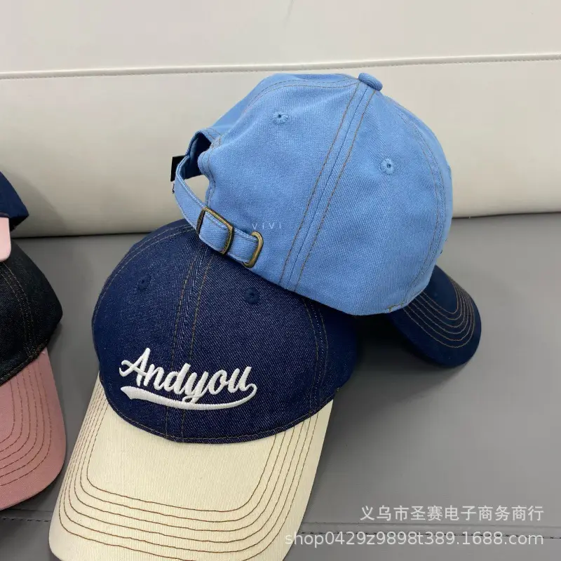 Anyoui Women Blue Baseball Cap College Style - Image 6