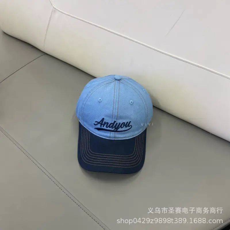 Anyoui Women Blue Baseball Cap College Style - Image 3