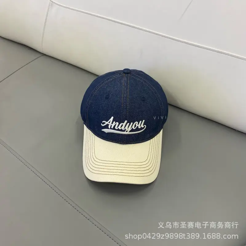 Anyoui Women Blue Baseball Cap College Style - Image 4