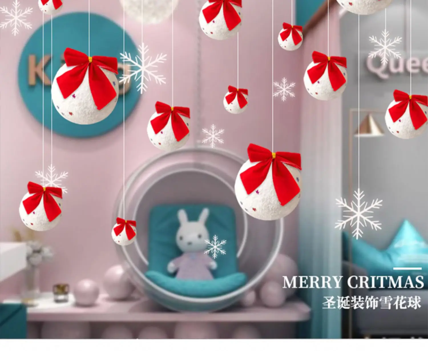 Christmas Snowball Pendant Decor for Home Window Decor — feature 8