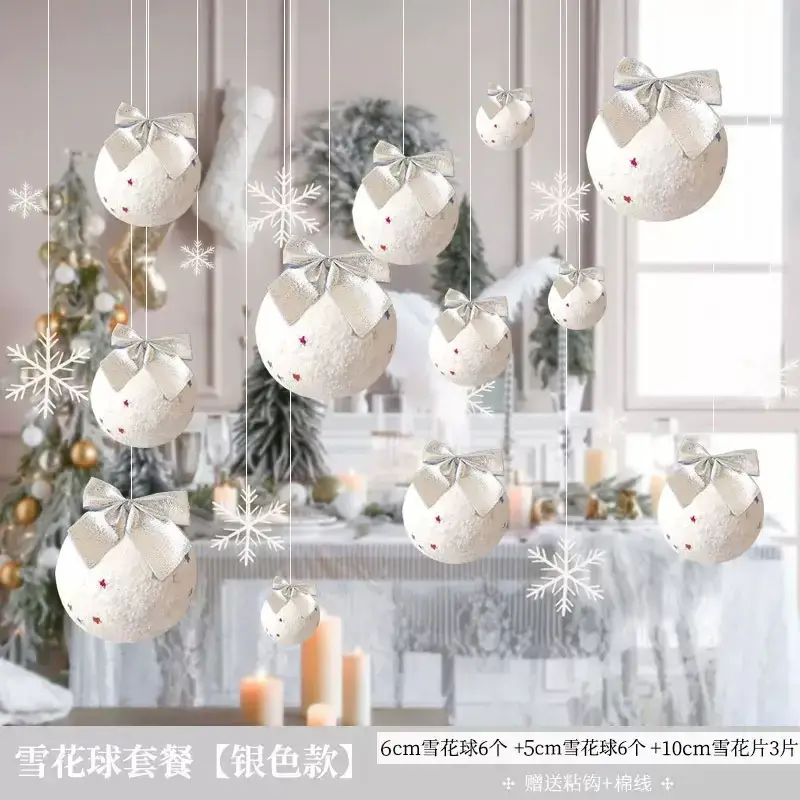 Christmas Snowball Pendant Decor for Home Window Decor