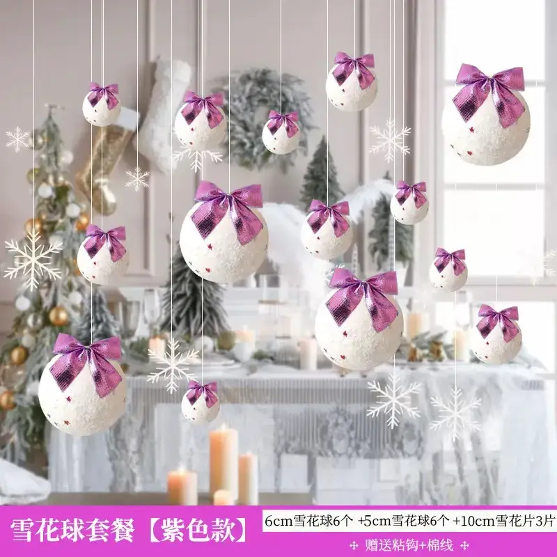 Christmas Snowball Pendant Decor for Home Window Decor
