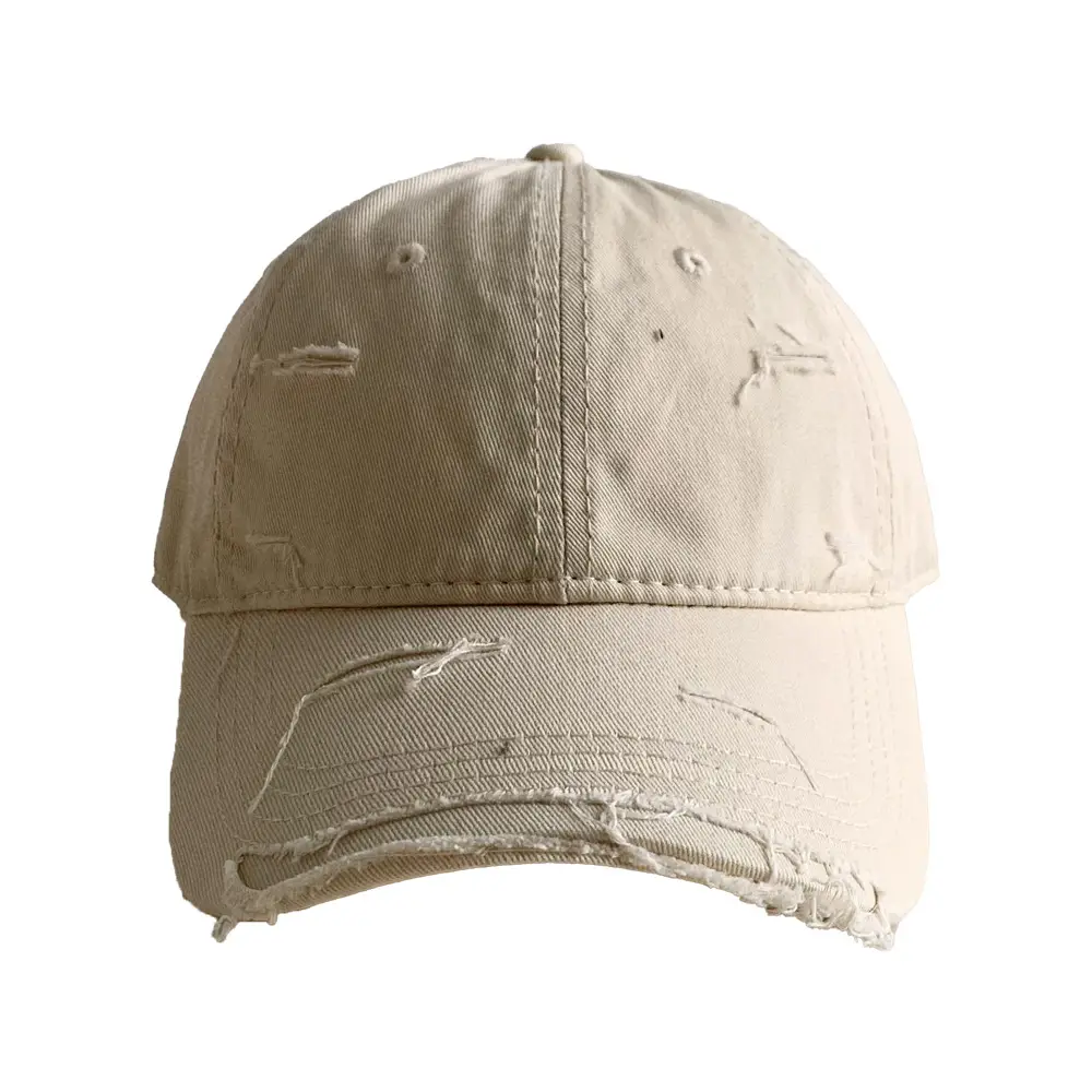 Customized Washed Hole Embroidered Baseball Cap for Men Women