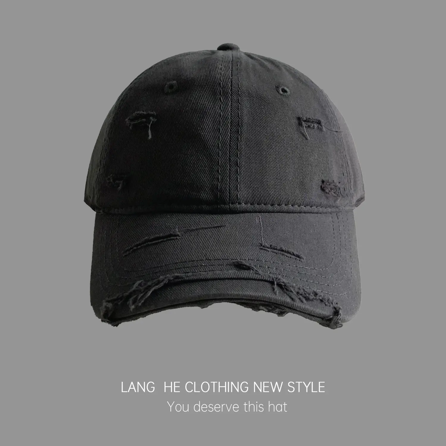 Customized Washed Hole Embroidered Baseball Cap for Men Women