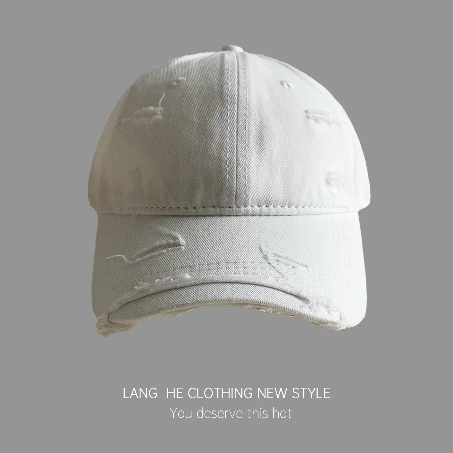 Customized Washed Hole Embroidered Baseball Cap for Men Women
