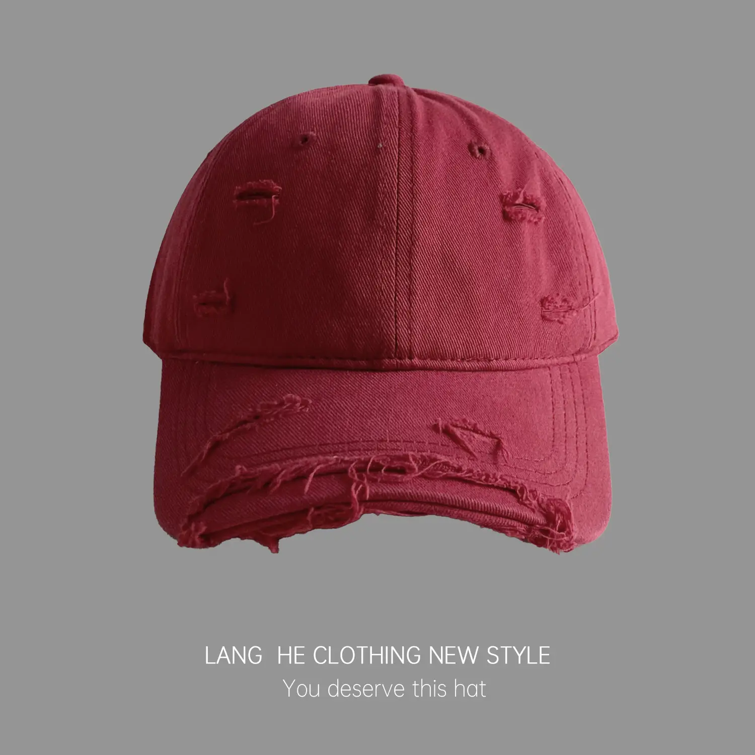 Customized Washed Hole Embroidered Baseball Cap for Men Women