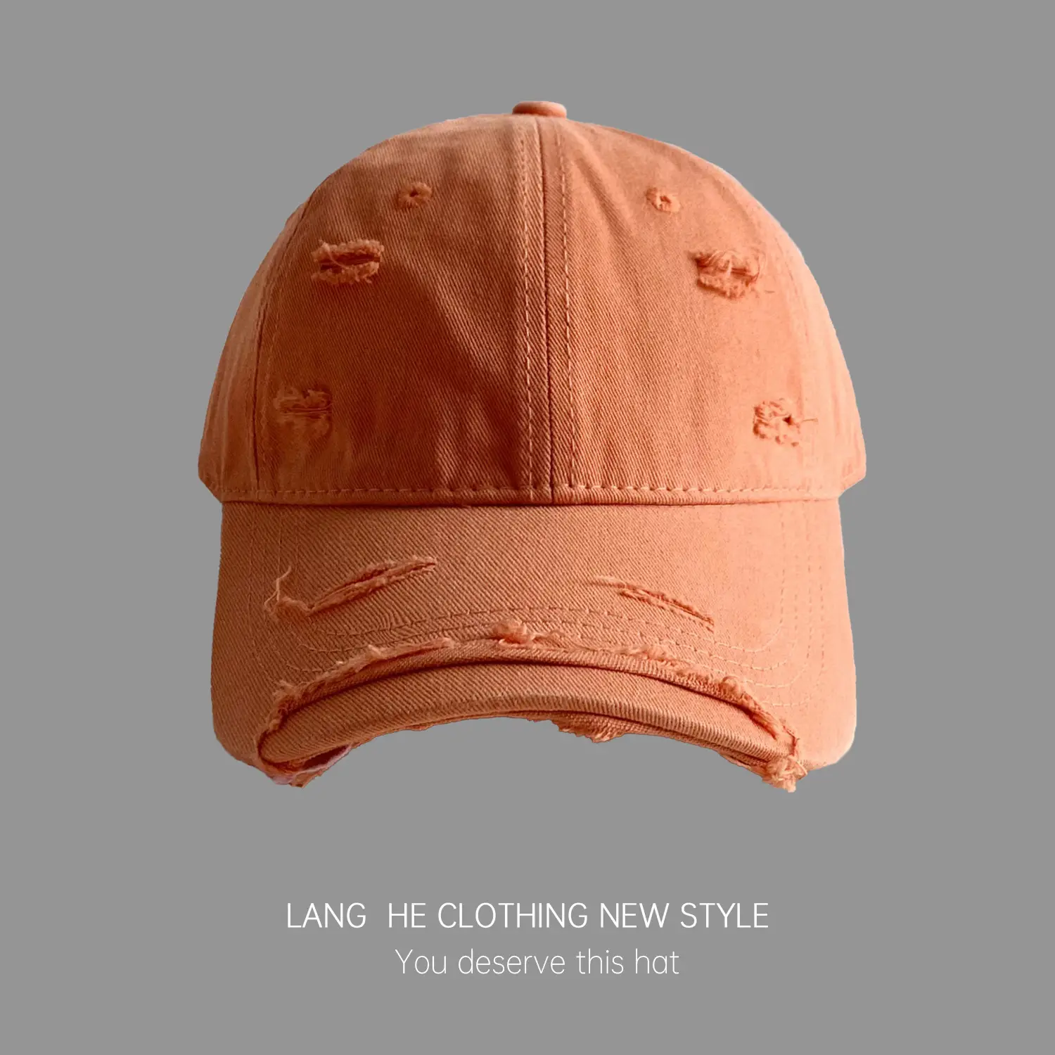 Customized Washed Hole Embroidered Baseball Cap for Men Women