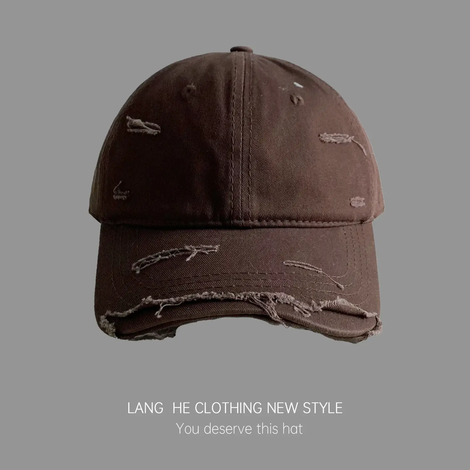 Customized Washed Hole Embroidered Baseball Cap for Men Women