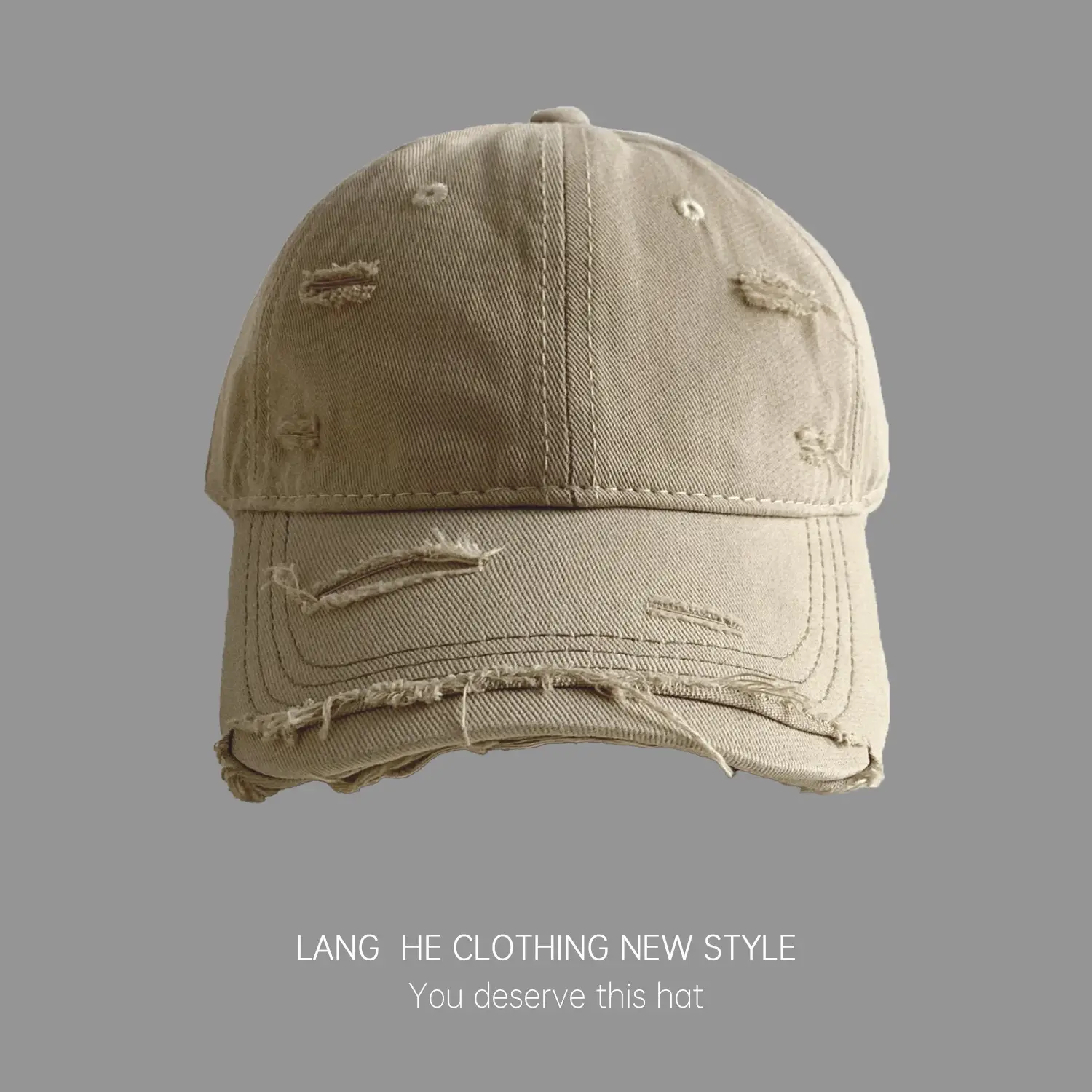 Customized Washed Hole Embroidered Baseball Cap for Men Women