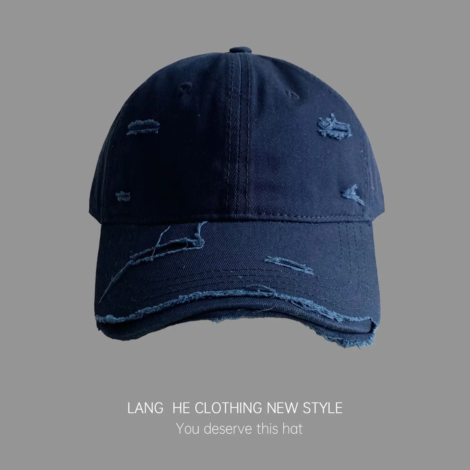 Customized Washed Hole Embroidered Baseball Cap for Men Women
