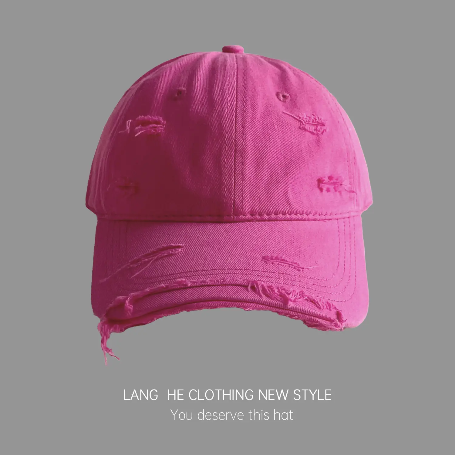 Customized Washed Hole Embroidered Baseball Cap for Men Women