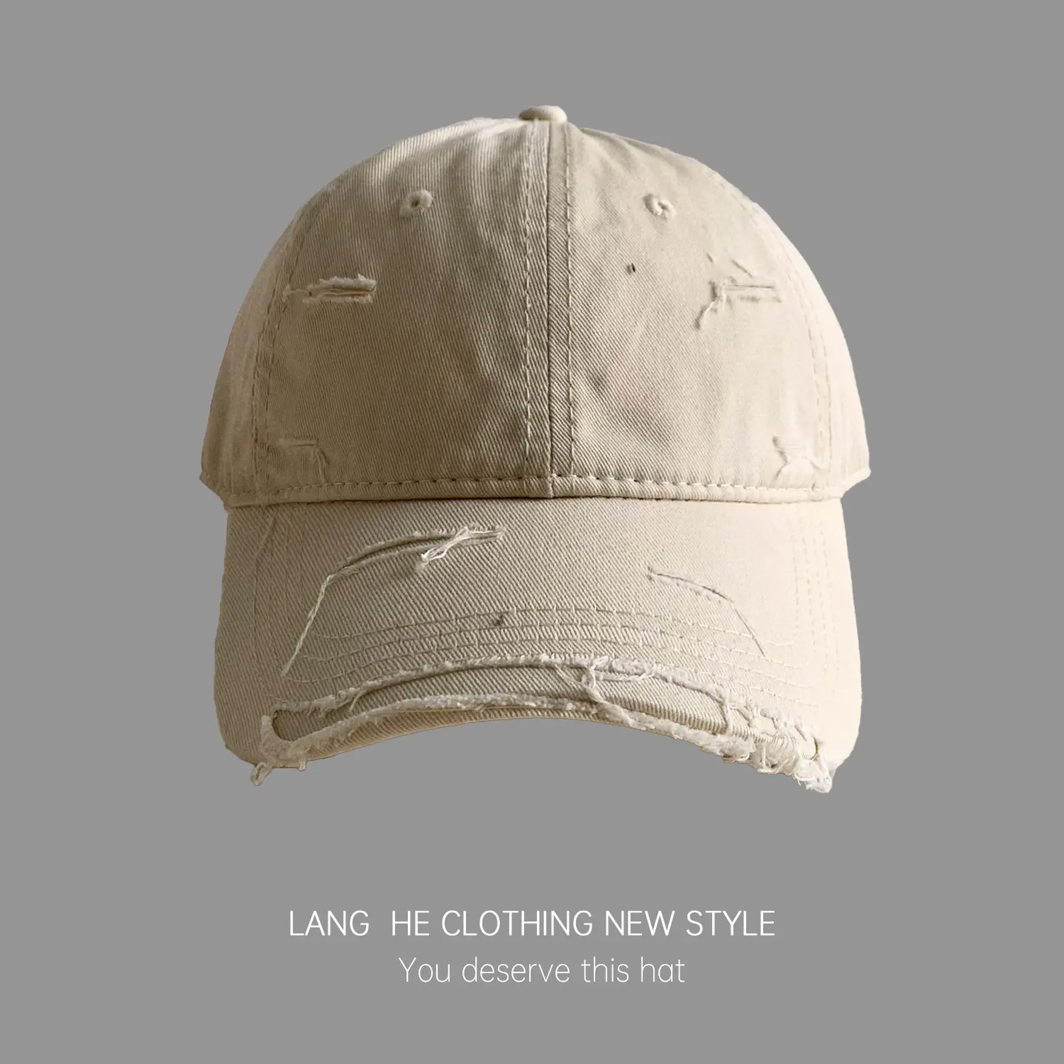 Customized Washed Hole Embroidered Baseball Cap for Men Women
