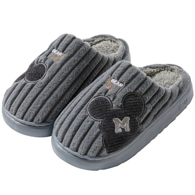 Cotton Slippers Women's Winter 2024 New Indoor Home Home Warm Wool Slippers Men's Household Men's Autumn and Winter - Image 9