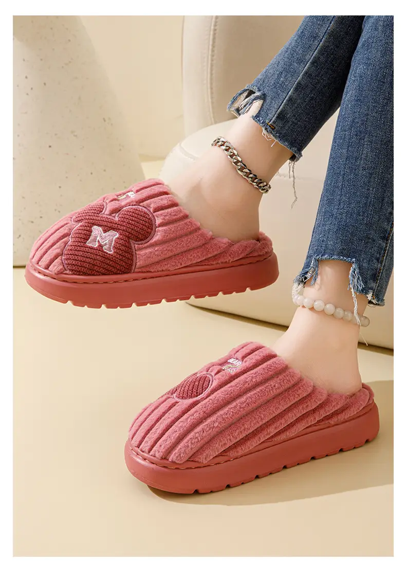 Cotton Slippers Women's Winter 2024 New Indoor Home Home Warm Wool Slippers Men's Household Men's Autumn and Winter — feature 14