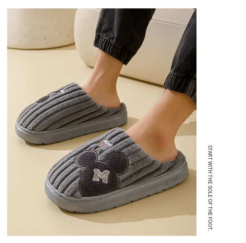 Cotton Slippers Women's Winter 2024 New Indoor Home Home Warm Wool Slippers Men's Household Men's Autumn and Winter — feature 16
