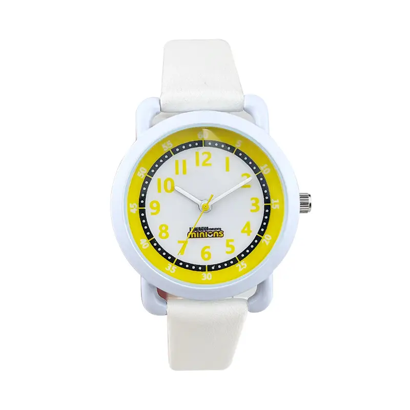 Cute Waterproof Kids Watch White Yellow Quartz - Image 4