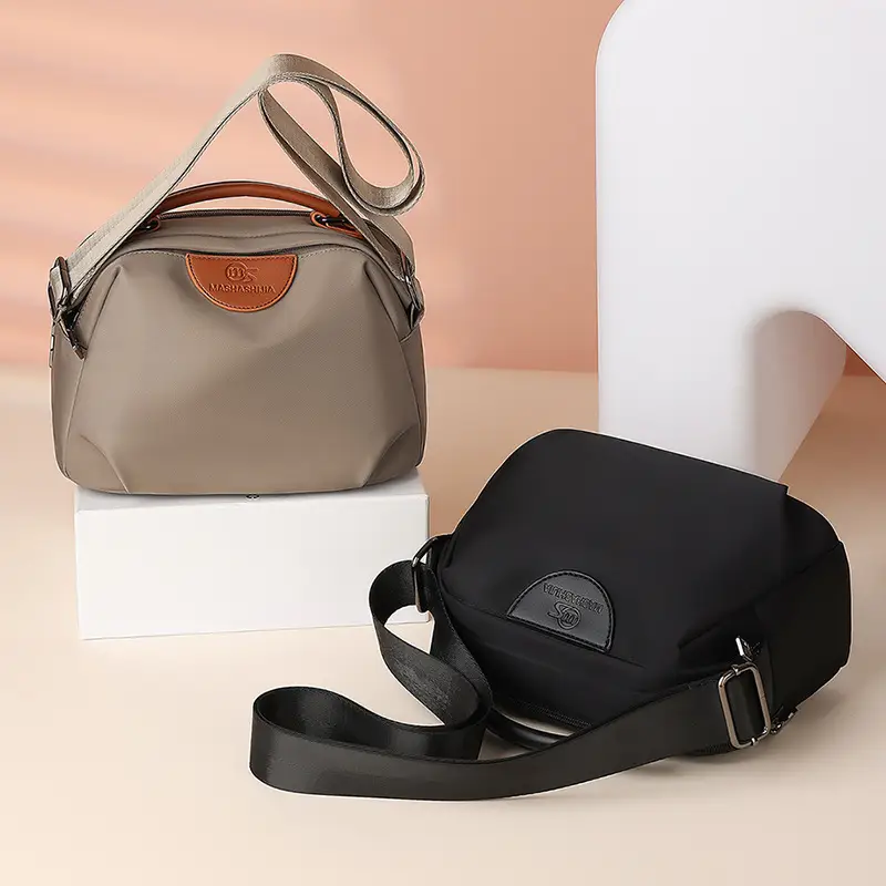 Women's Black Waterproof Oxford Handbag Large Capacity - Image 3