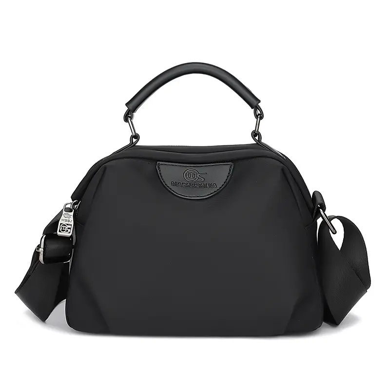 Women's Black Waterproof Oxford Handbag Large Capacity - Image 6