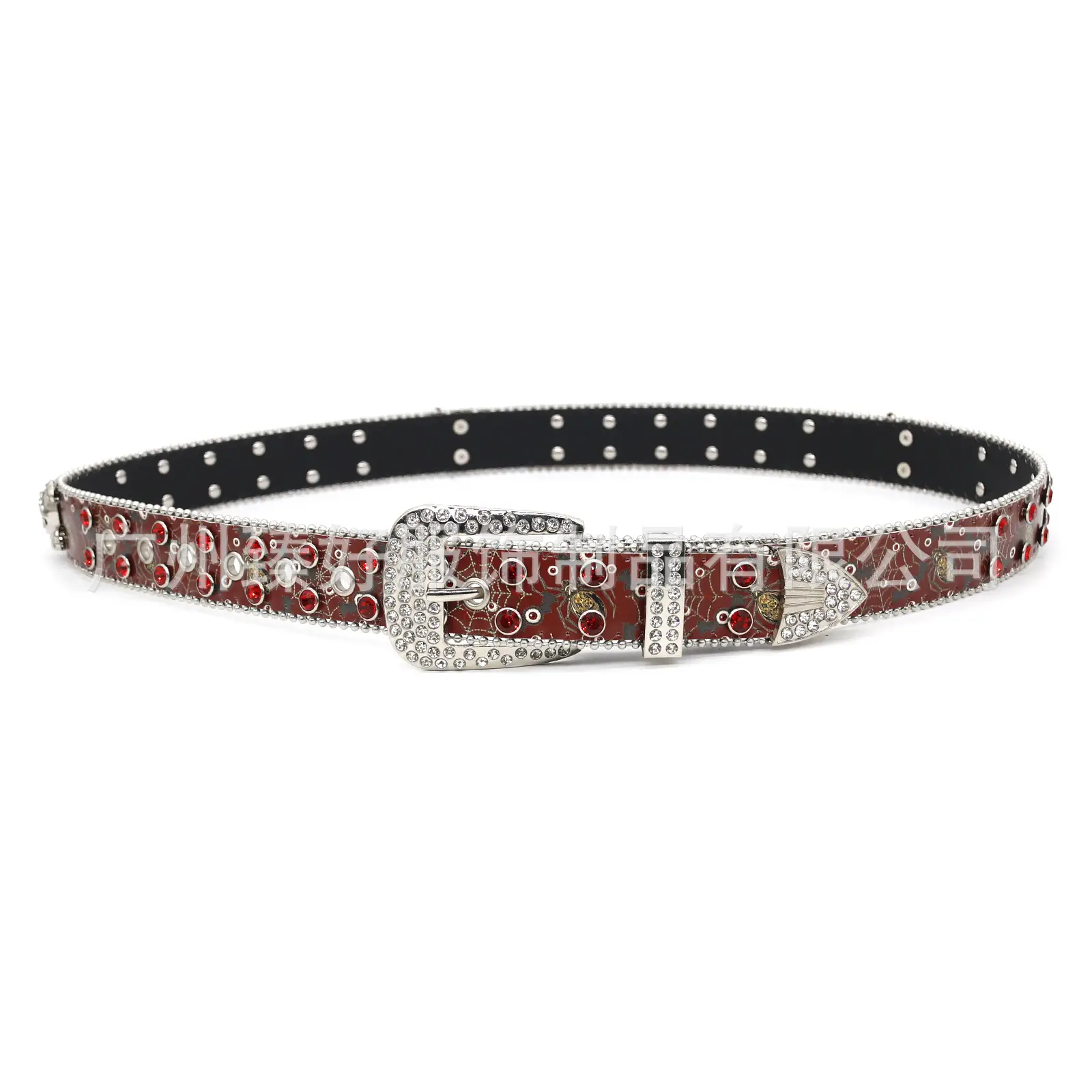 Cross-Country Rhinestone Skull Belt for Men Women - Image 17