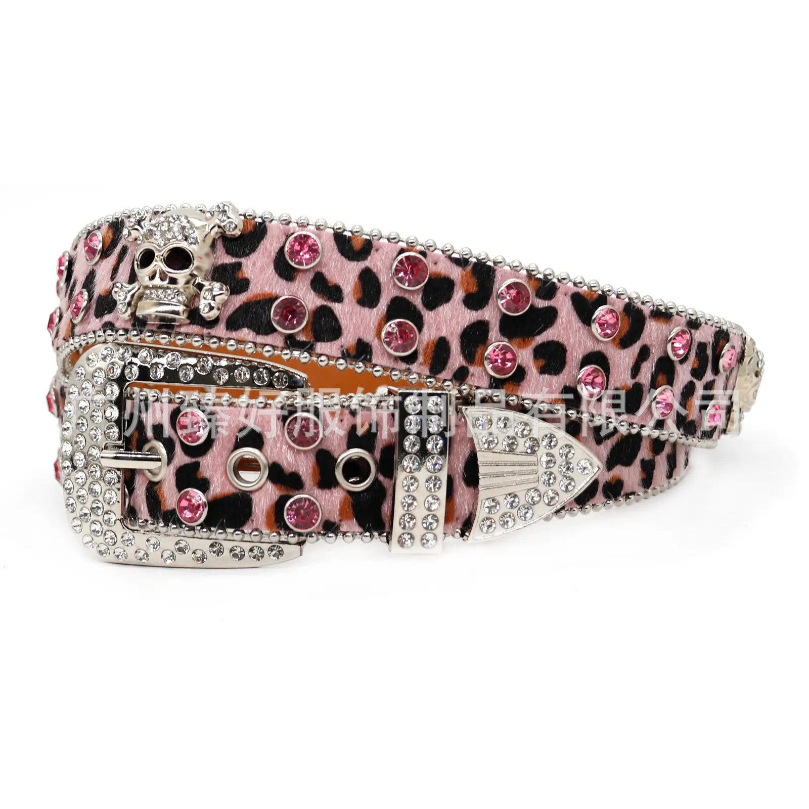 Cross-Country Rhinestone Skull Belt for Men Women - Image 6
