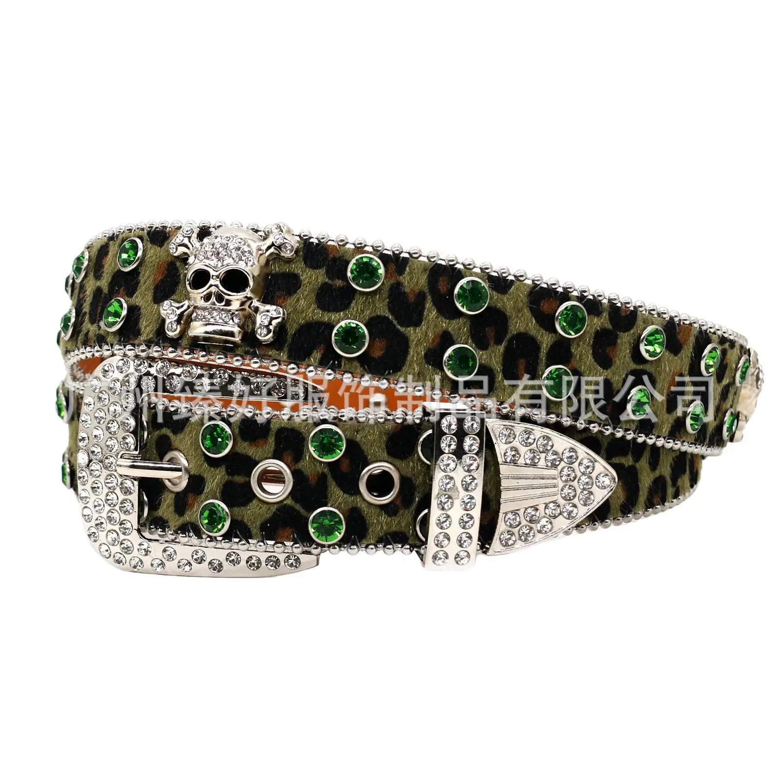 Cross-Country Rhinestone Skull Belt for Men Women - Image 8