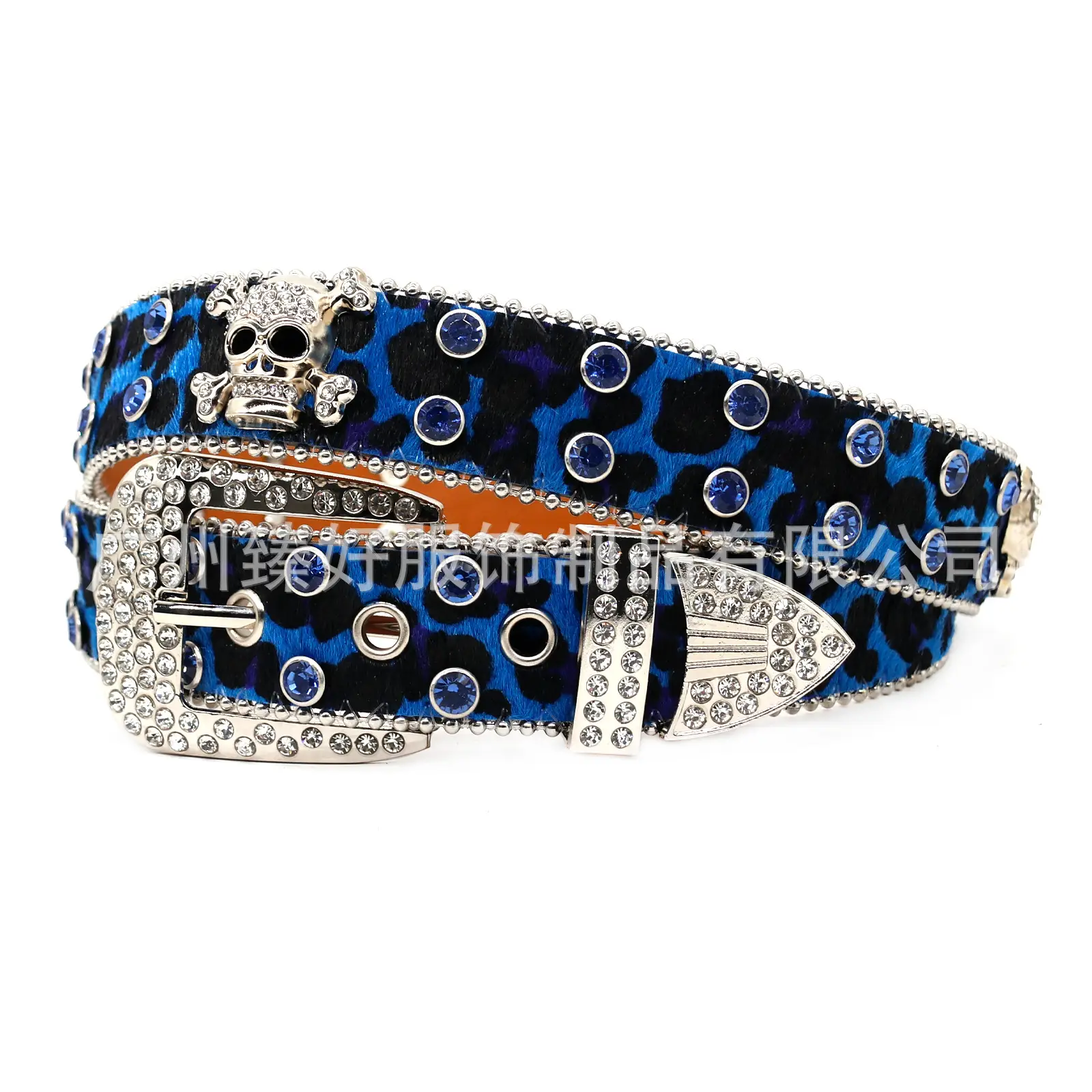 Cross-Country Rhinestone Skull Belt for Men Women - Image 9