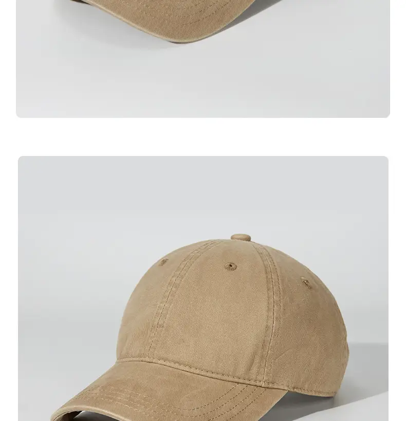 Gray Baseball Cap with Logo Embroidery — feature 13