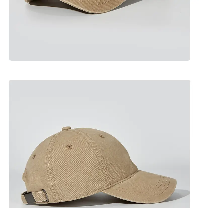 Gray Baseball Cap with Logo Embroidery — feature 14