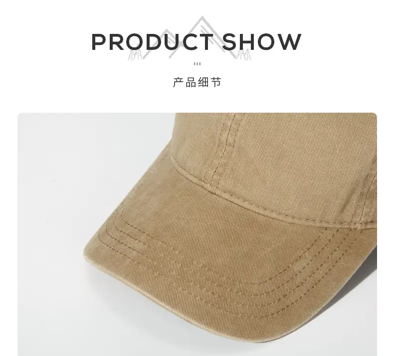 Gray Baseball Cap with Logo Embroidery — feature 8