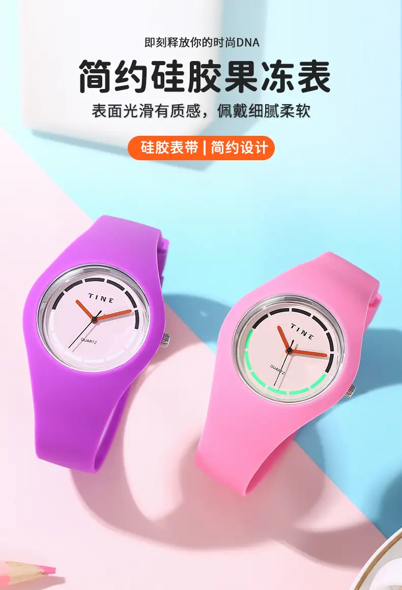 Waterproof Women's Quartz Watch Black Red Dial — feature 2
