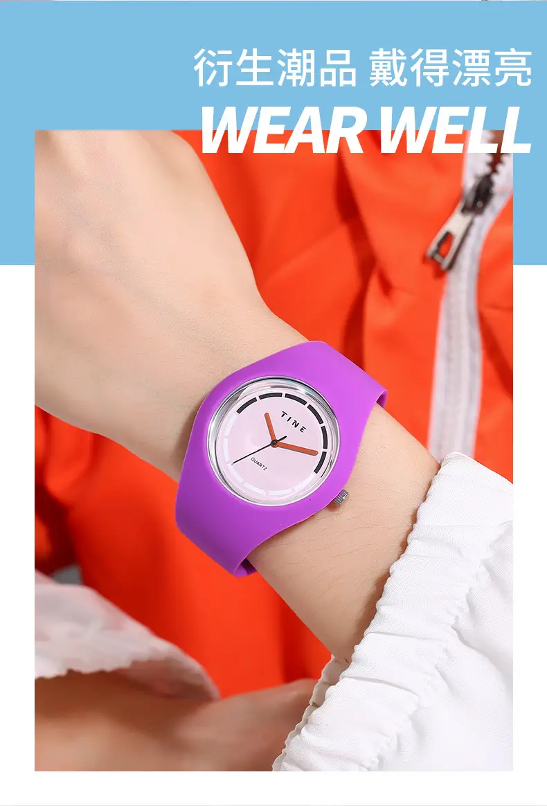 Waterproof Women's Quartz Watch Black Red Dial — feature 3