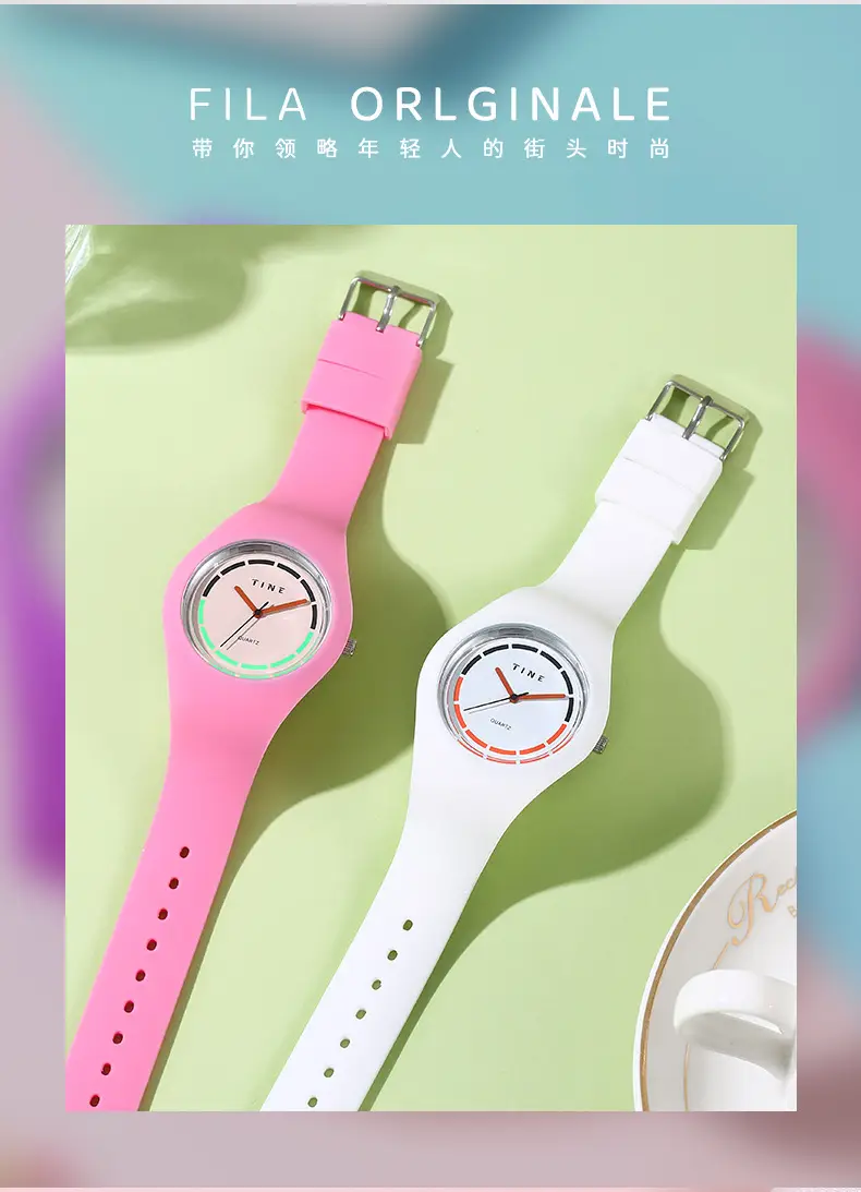 Waterproof Women's Quartz Watch Black Red Dial — feature 5