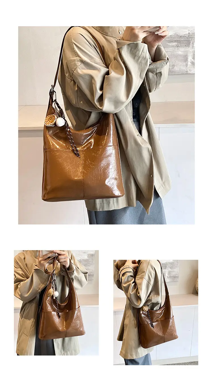 Large Brown Leather Tote Bag for Women 2024 — feature 9