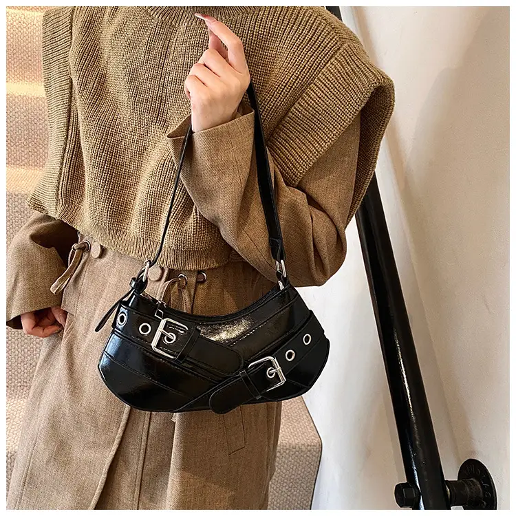 2024 Trendy Silver Motorcycle Shoulder Bag — feature 21