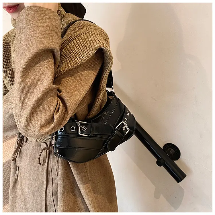 2024 Trendy Silver Motorcycle Shoulder Bag — feature 23