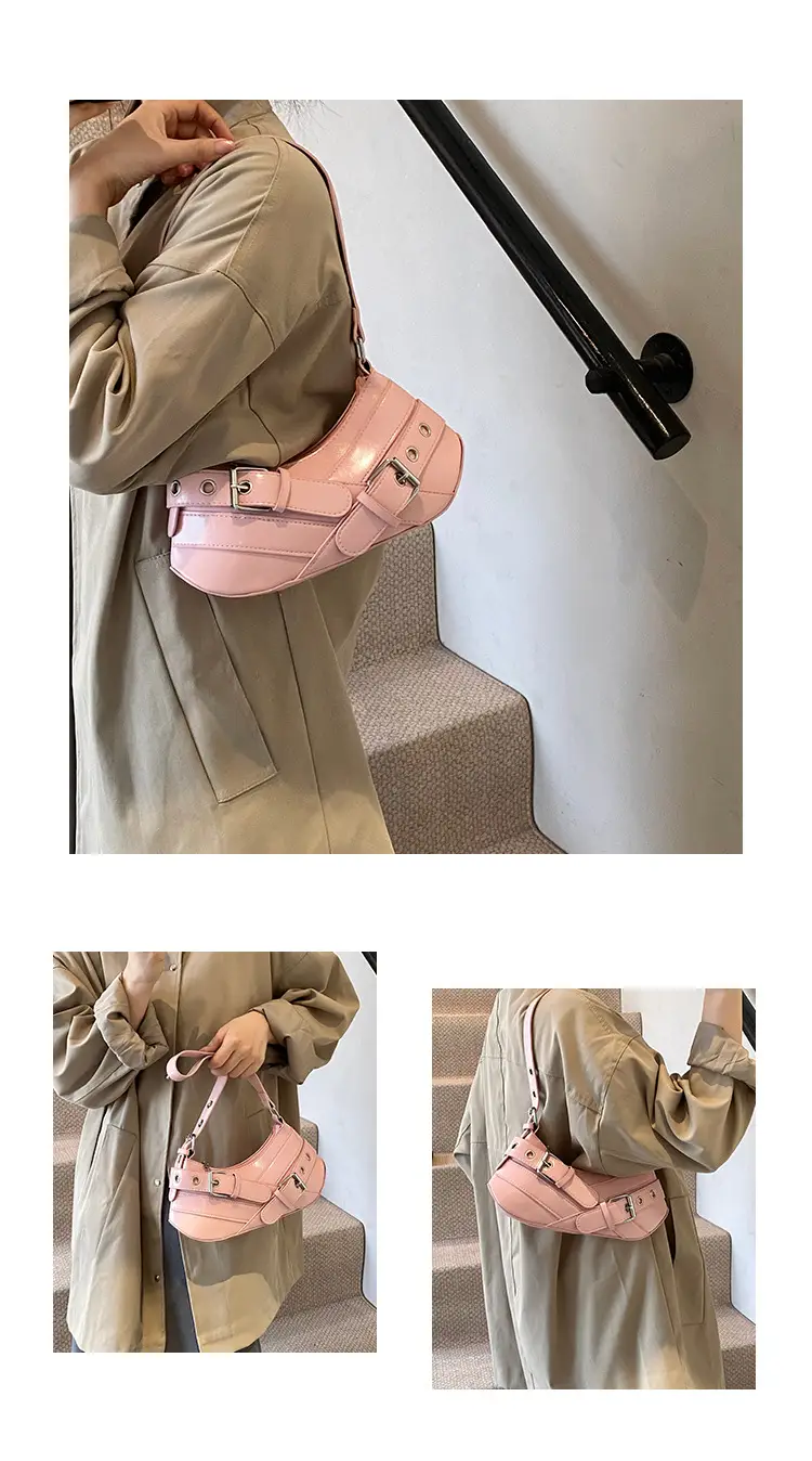 2024 Trendy Silver Motorcycle Shoulder Bag — feature 27