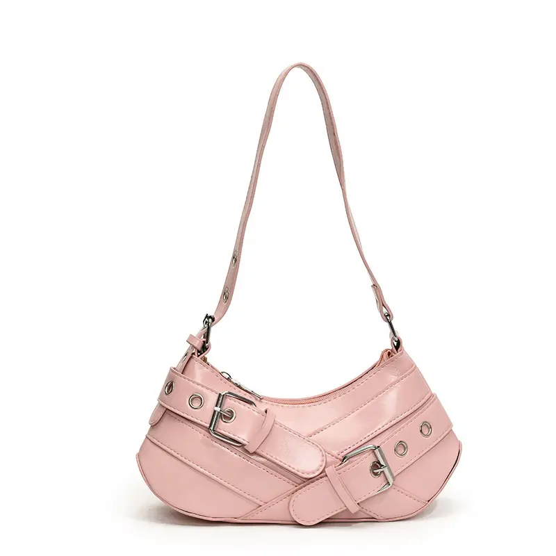 2024 Trendy Silver Motorcycle Shoulder Bag - Image 4