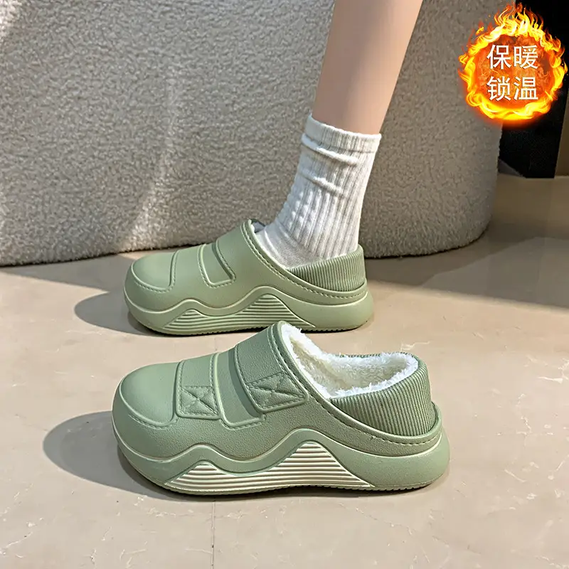 Cotton Slippers for Women, New Autumn and Winter Models, Fleece-Lined for Warmth, Eva Thick-Soled, Suitable for Indoor and Outdoor Use, Wholesale - Image 12